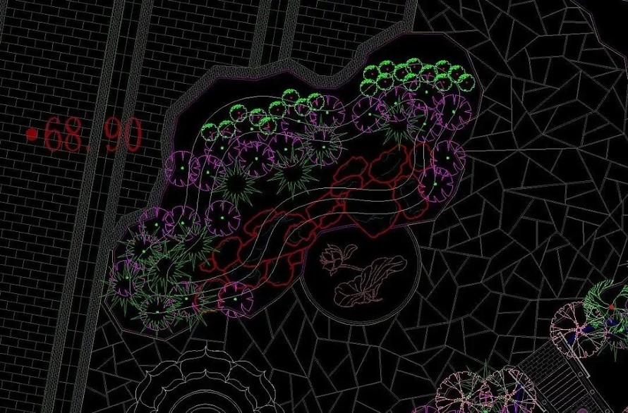 皇家御园、精工细作-某城市古典园林景观设计全套施工图（总图+水系+植物+古建+小品+铺装+绿化种植+室外家具+水电）