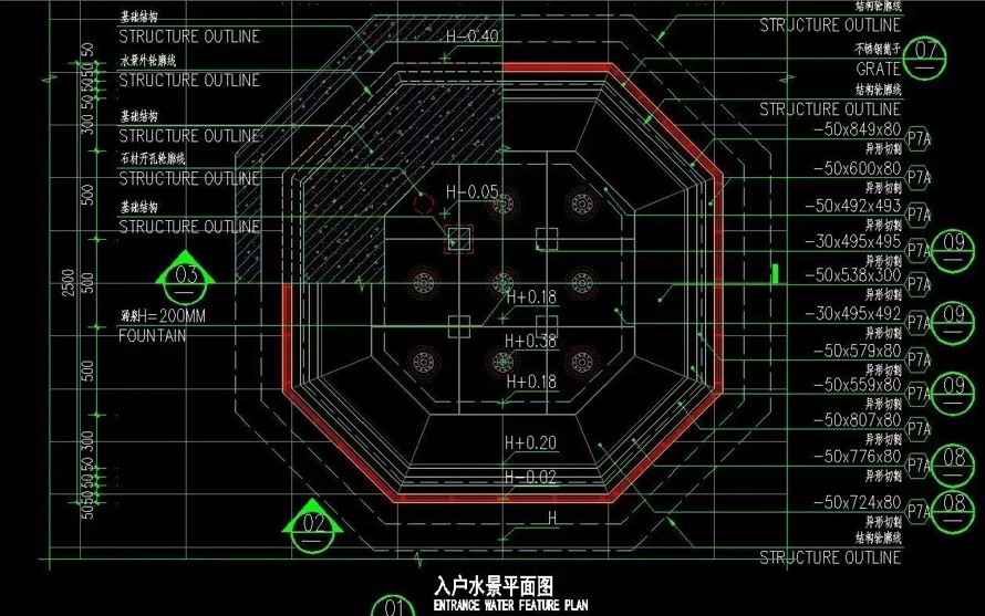 中西碰撞的大成之作-精雕细琢的地王标杆-旭辉某高端地产项目展示区景观设计全扩初套施工图（全套包括：园建+水电+植物）