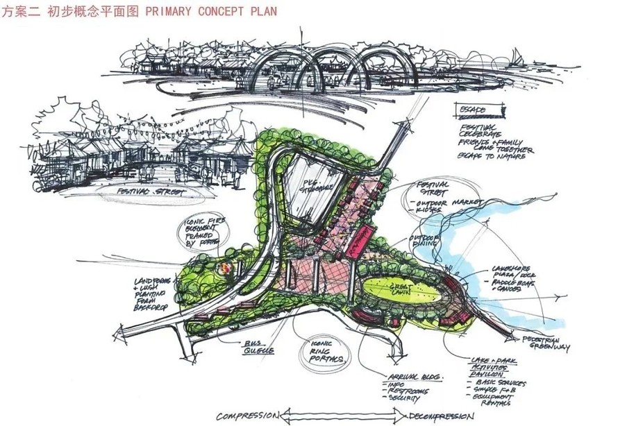 著名公司经典项目—武汉东湖项目—NITA茶园+万国园+美丽乡村—EDSA—森林公园入口节点—道路景观方案