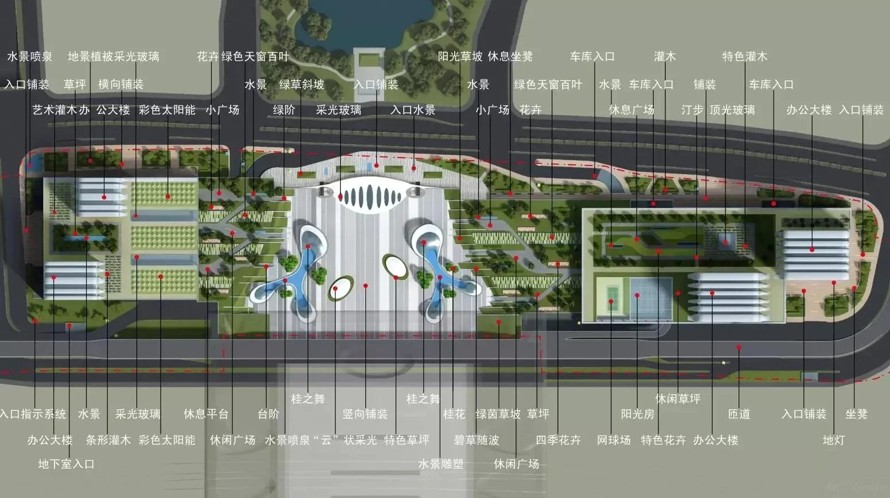 顶豪项目艺术小品-精辟分析-大师设计让您大开眼界-德国RUGE联合华中院设计-某市高铁站广场景观设计方案（156页PDF高清）