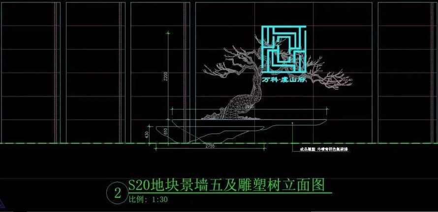 极简造型造型景观的经典作品-精致唯美的艺术佳作-万科某顶豪项目豪宅营销中心景观设计全套施工图（全套施工图包括：园建+绿化）