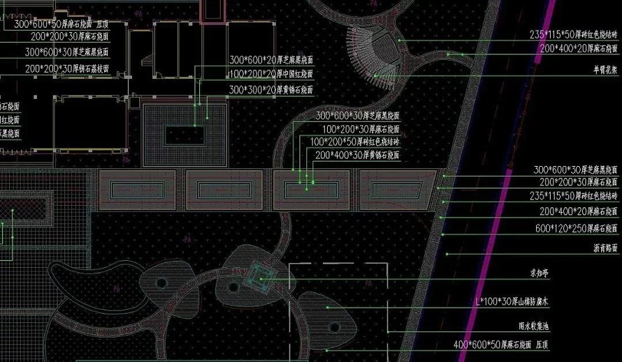 校园景观--人文环境--某中学景观设计全套施工图（总图、详图、通用图、植物、水电）