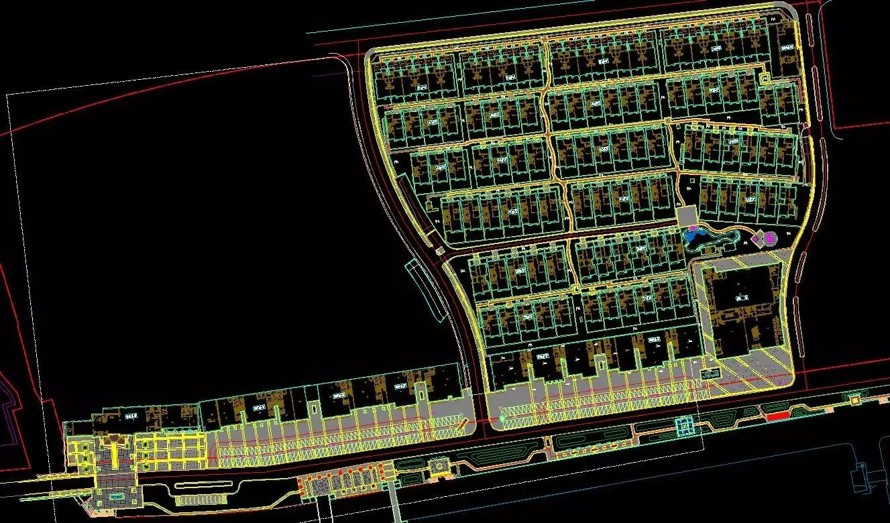 顶豪项目构图参考-泰禾-华润-龙湖地产地产等全国十二个顶豪项目豪宅别墅区大区景观设计CAD总平面图（资包括：12个CAD景观总平图）