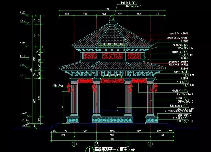 最新《景观亭》标准化设计顶豪项目参考资料-某地产集团园林研究院景观单体（景观亭）标准化设计文件（方案+SU精细模型+施工图）