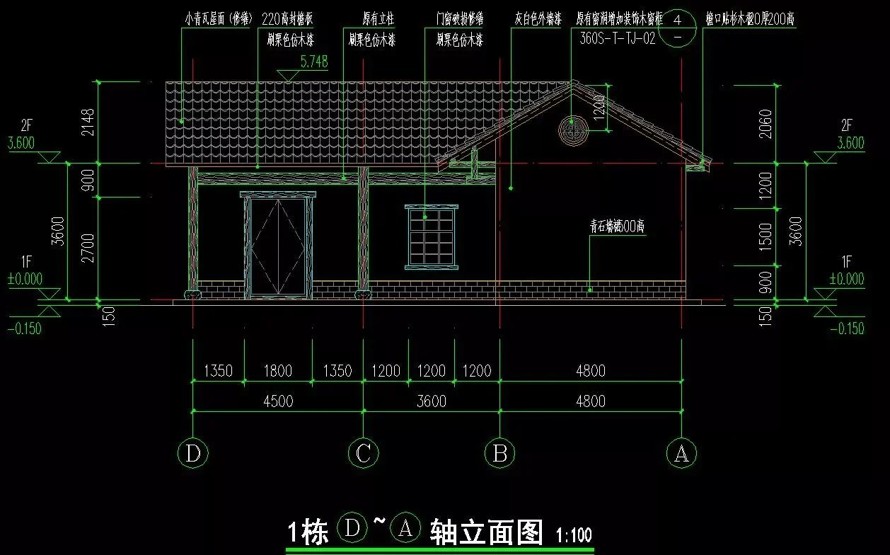 乡土和文化并重-景观和建筑统一-某新农村建设项目14栋民俗建筑外立面改造设计施工图（14栋民俗建筑改造设计施工图）