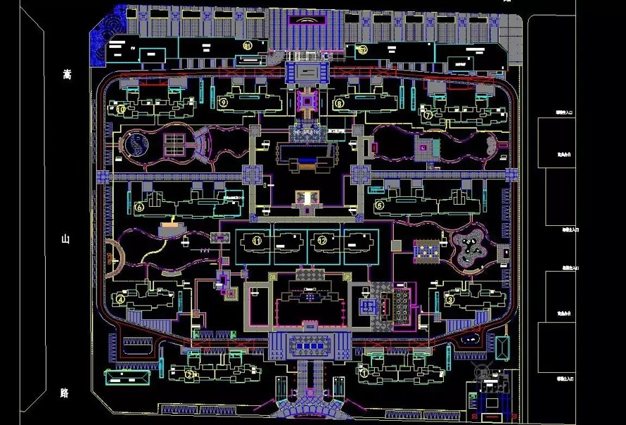 最新整理-方案构图顶豪项目参考-顶豪社区优质景观-全国十二个高端地产景观设计CAD平面参照（12个CAD参照图）