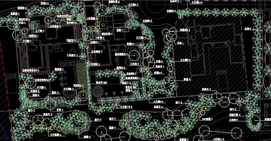 鲁能地产--东南亚迈阿密风情--鲁能三亚湾美丽MALL三区二期样板区施工图  该文件为：（园建+结构+绿化+水电）