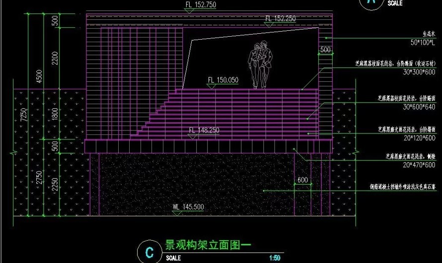 城市进出口开发区-大型人工湖-1.7公里滨湖公园景观规划设计全套园建施工图（包括：全套园建施工图+水电施工图）