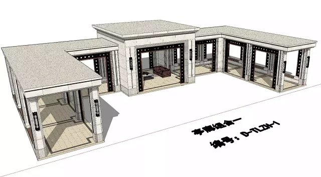 最新整理-新古典主义景观顶豪项目标准化参考资料-某集团景观研究院新古典主义景观模型集合（入口场景+景亭+廊架+景墙+灯柱+）