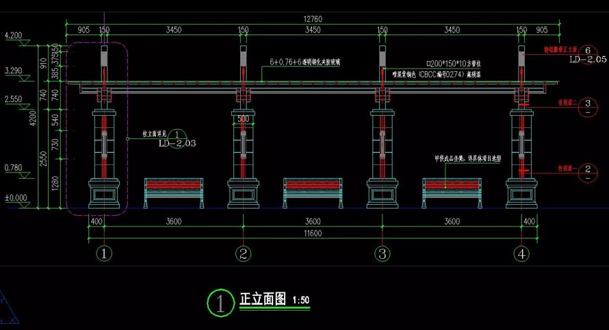 最新整理-九个新古典主义景观经典亭廊施工图（其中四个带SU模型）集合-知名等设计院设计