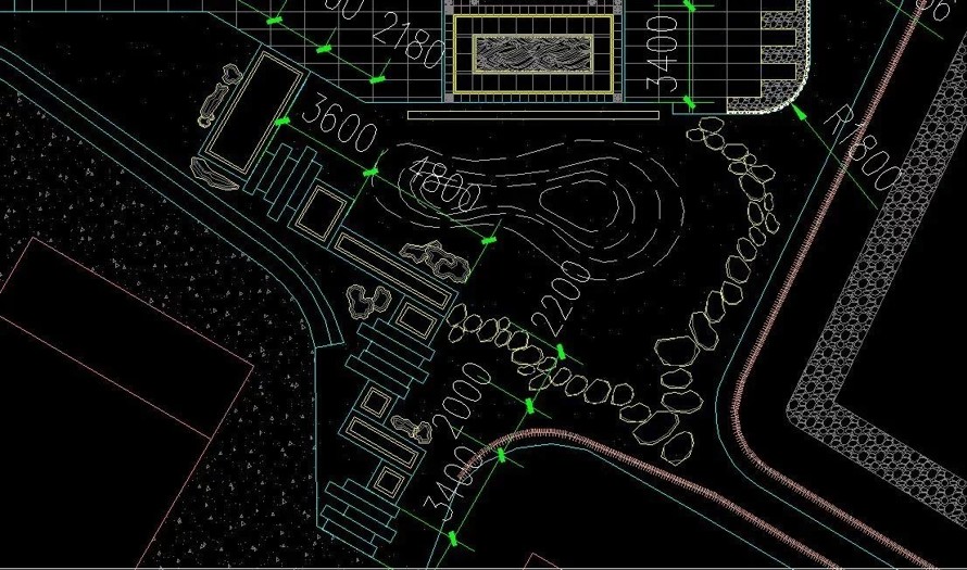 土豪级四合院庭院景观设计方案+超精细SU模型+CAD总图（尺寸标注、物料标注、植物配置）