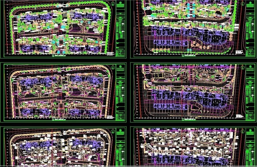 生态居住公寓景观设计全套施工图（该全套施工图包括：园建+植物+水电+标识+结构）