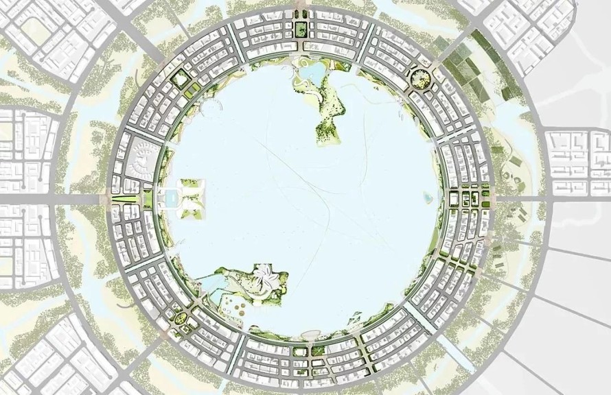 国际都市--太极新城-- 规划设计-上海浦东新区无限港城市中央滨水景观规划设计方案