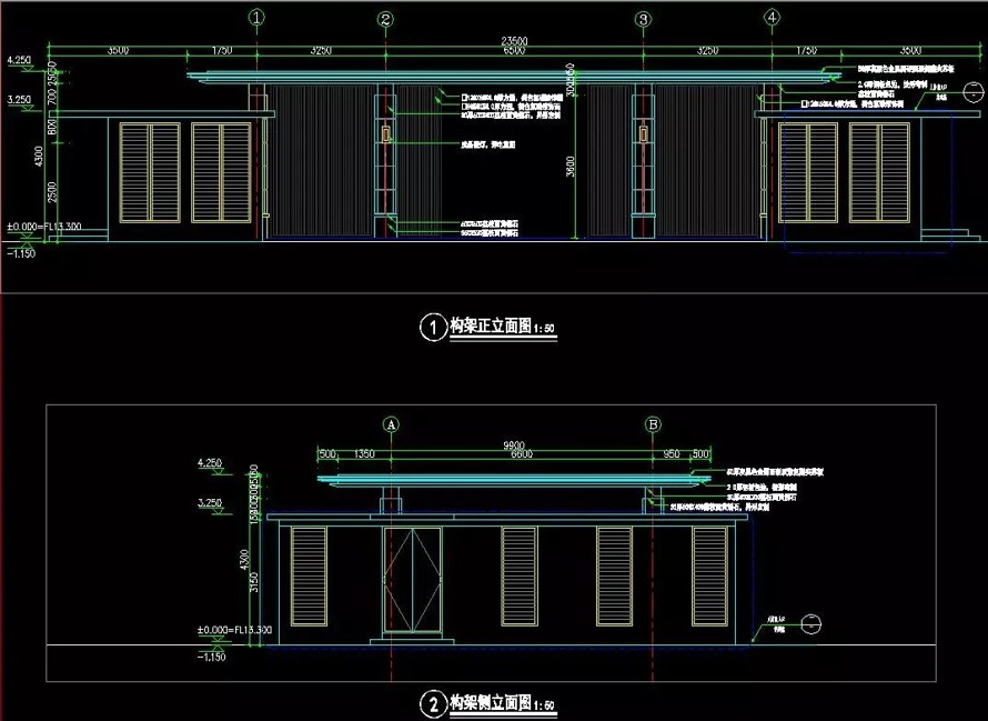 最新整理-九个新古典主义景观经典亭廊施工图（其中四个带SU模型）集合-知名等设计院设计