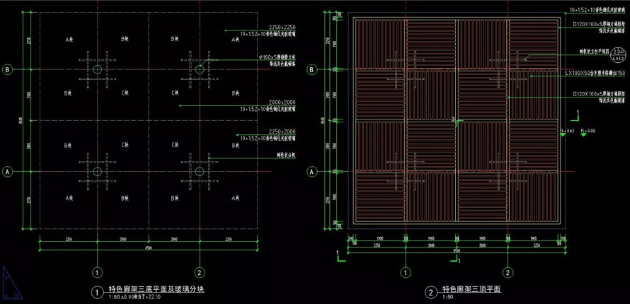 采用45°构图-彰显以人为本理念-广东某高档地产项目景观设计全套施工图（园建+绿化+水电+结构）