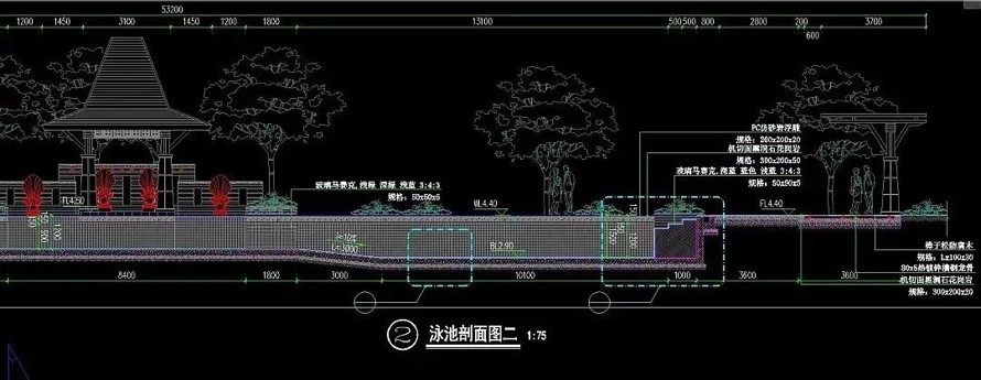 东南亚王室园林标杆项目--海亮某高端地产示范区施工图+高清实景照片（园建+绿化+结构+水电）