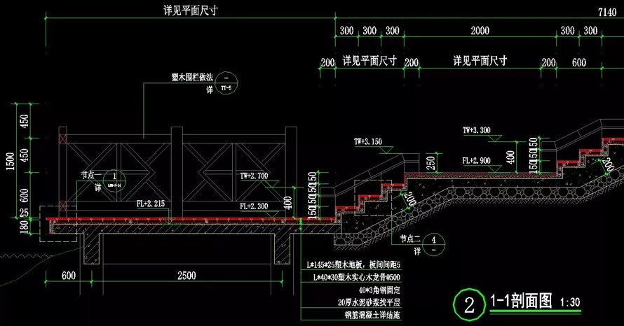 河道生态治理工程-某市大型河道生态治理及周边绿地景观设计全套施工图（园建+绿化+结构+水电）