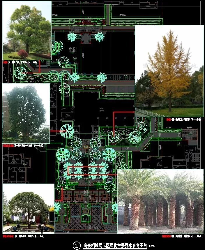 东南亚王室园林标杆项目--海亮某高端地产示范区施工图+高清实景照片（园建+绿化+结构+水电）