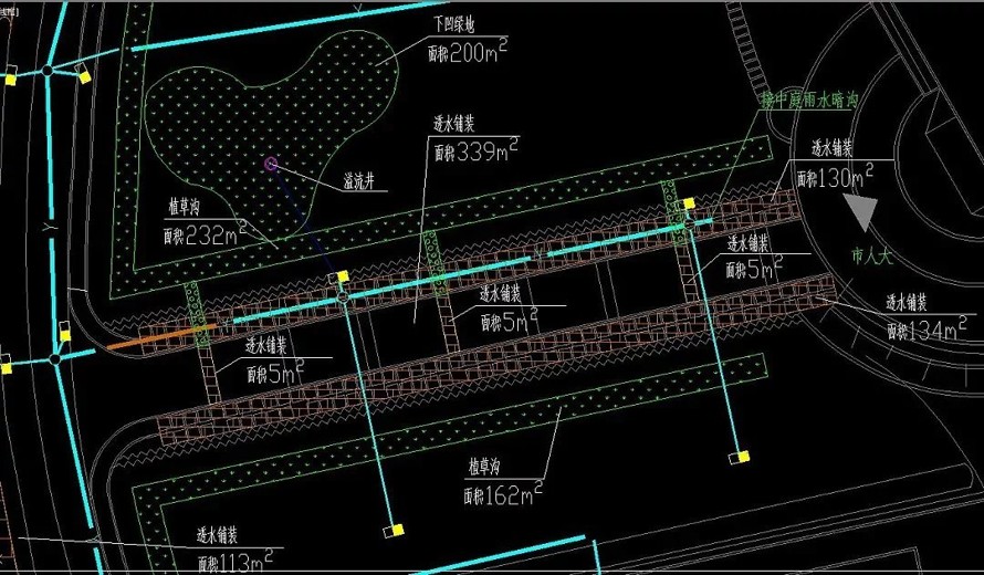 海绵城市-专业级项目文件-某地办公及商务区海绵城市施工图（两个办公区 +一个城市商务区海绵城市体系施工图）