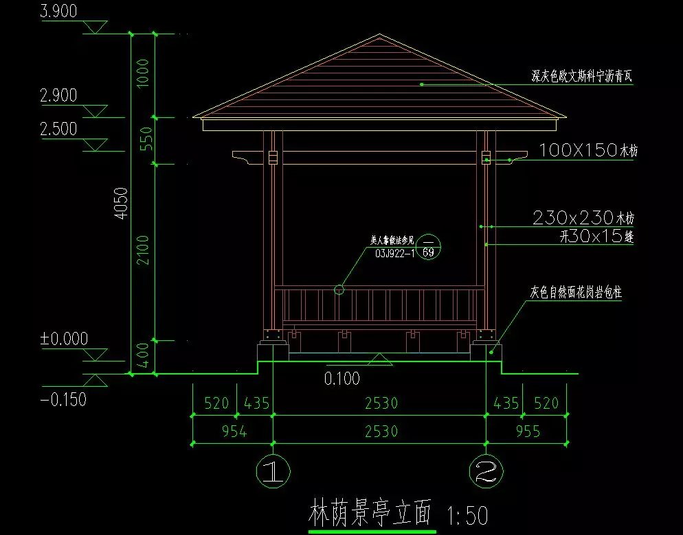 植物文化融合园林风貌-科普教育结合旅游休憩-某市植物园扩建二期景观工程全套施工图（包括：园建+植物+水电+结构+建筑）