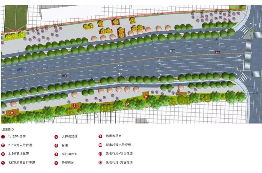 国家级新区-长沙湘江新区梅溪湖路西延线景观工程设计方案-法国岱禾规划与景观事务所（该项目资料为：180页PDF高清文