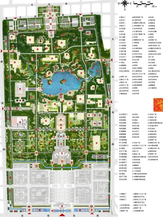 哈佛大师级专家、法国雅克费尔、法国ILEX--三家世界著名的境外设计院规划设计方案大PK-西安大明宫国家遗址公园投标方案