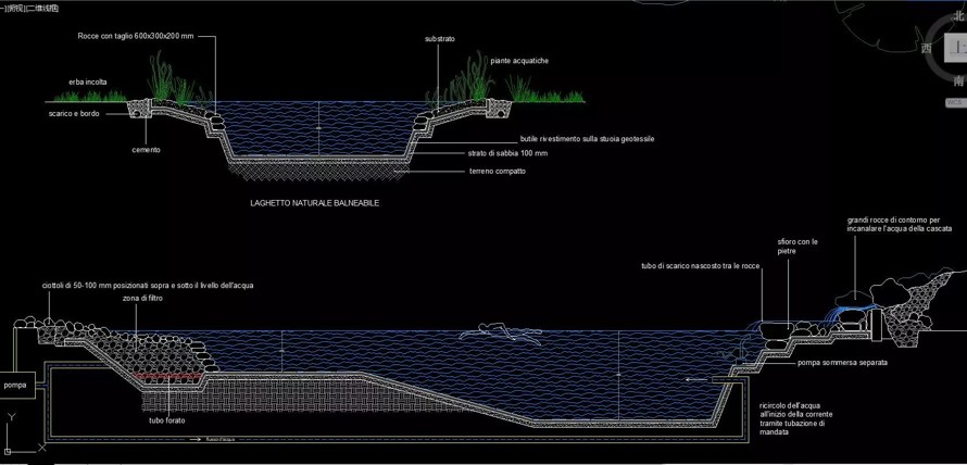 国外施工技术精品参考资料-泳池-鱼池-自然水景做法CAD详图（该项目资料为：19个CAD文件）
