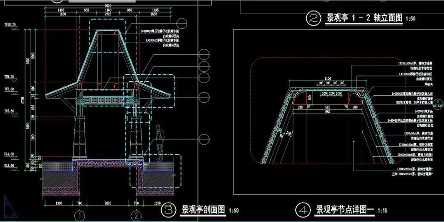 东南亚王室园林标杆项目--海亮某高端地产示范区施工图+高清实景照片（园建+绿化+结构+水电）