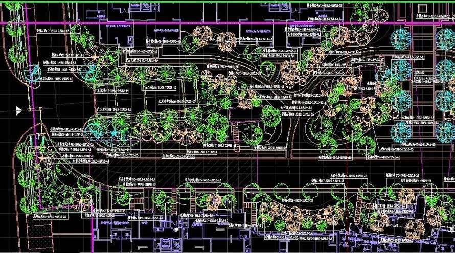 生态居住公寓景观设计全套施工图（该全套施工图包括：园建+植物+水电+标识+结构）