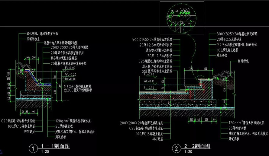 采用45°构图-彰显以人为本理念-广东某高档地产项目景观设计全套施工图（园建+绿化+水电+结构）