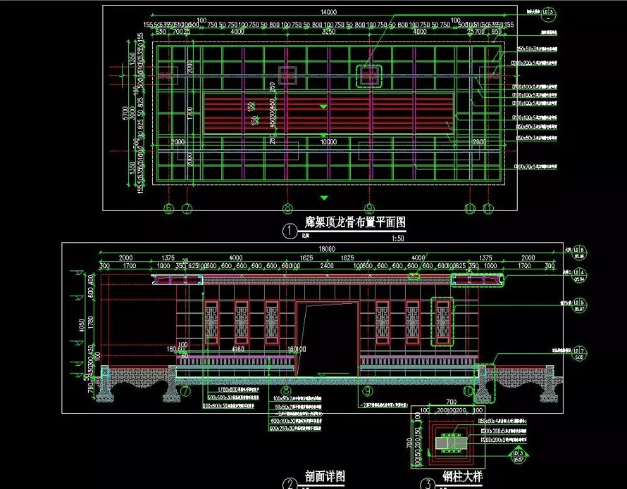 最新整理-九个新古典主义景观经典亭廊施工图（其中四个带SU模型）集合-知名等设计院设计