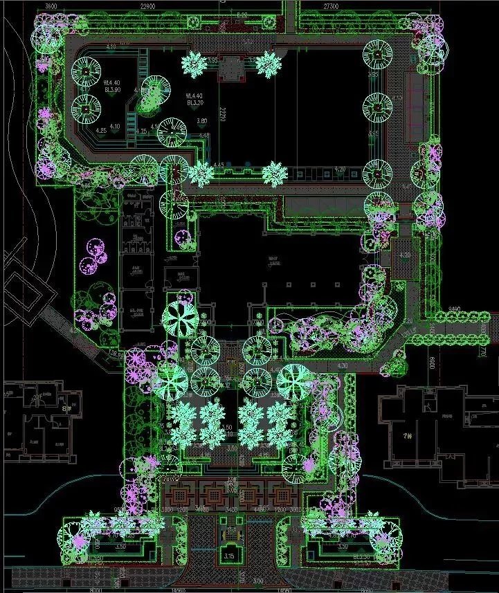 东南亚王室园林标杆项目--海亮某高端地产示范区施工图+高清实景照片（园建+绿化+结构+水电）