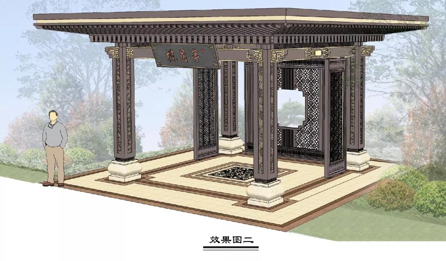 新中式景观必备参考-标准化景亭超精模型-四个新中式景观常用亭子标准化设计（包括：三个亭子方案+SU模型和一个亭子方案）