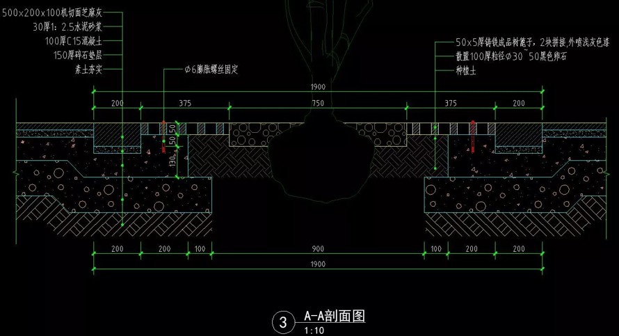 采用45°构图-彰显以人为本理念-广东某高档地产项目景观设计全套施工图（园建+绿化+水电+结构）