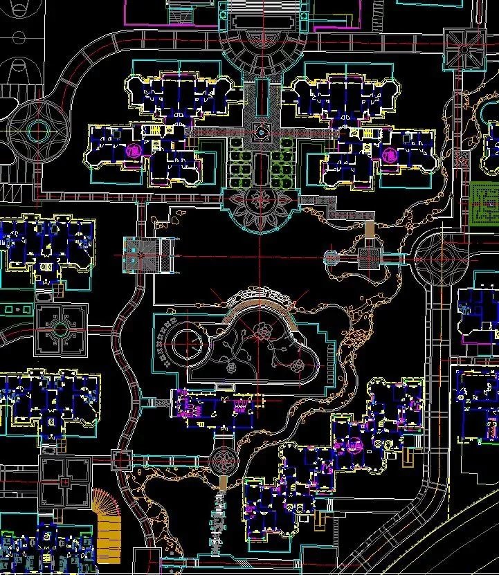 中西合璧-贵胄情调-长沙“沁园春 . 御院” 城市综合体景观全套施工图+工程量清单（园建+绿化+水电+工程量清单）