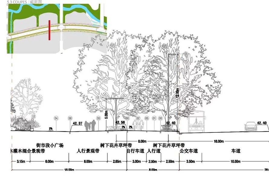 国家级新区-长沙湘江新区梅溪湖路西延线景观工程设计方案-法国岱禾规划与景观事务所（该项目资料为：180页PDF高清文