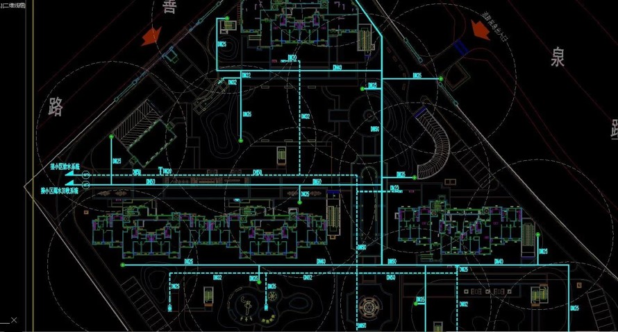 欧式地产景观2018最新项目-汤山玉兰公馆景观工程施工图（施工图内容包括：园建+植物+给排水）