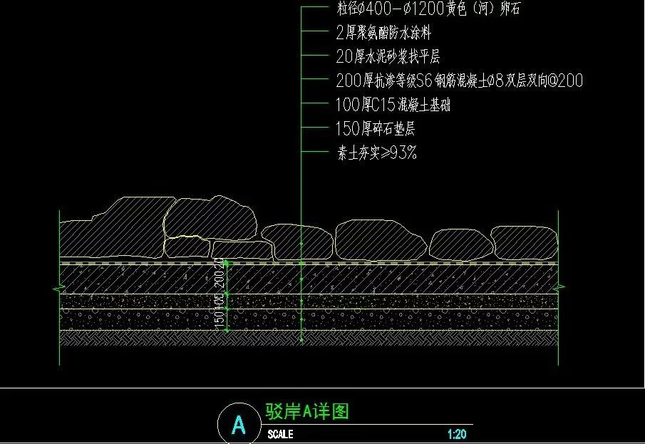 城市进出口开发区-大型人工湖-1.7公里滨湖公园景观规划设计全套园建施工图（包括：全套园建施工图+水电施工图）