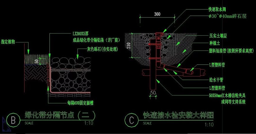 绿城项目-法式-杭州余杭绿城地产项目示范区景观全套施工图(资料包括：园建+绿化+水电)<内容涉及：隐形、半隐>