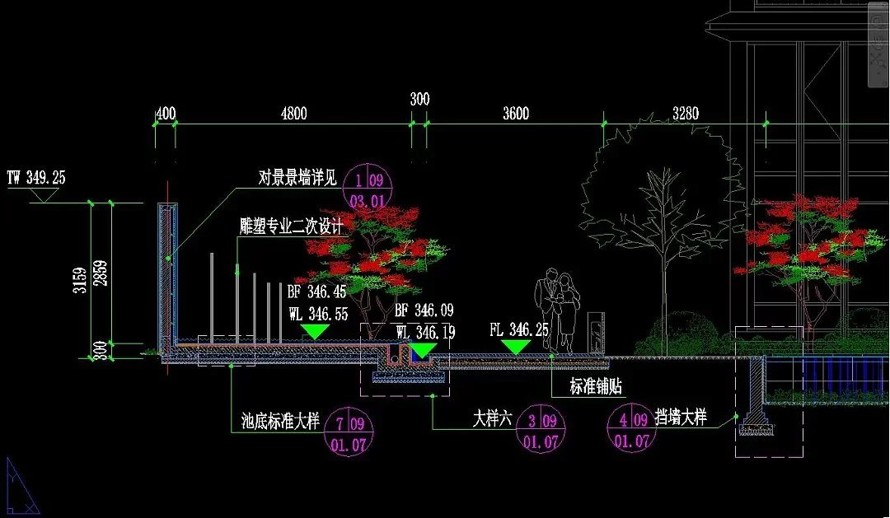  设计-荣膺中国地产界设计-典范楼盘-龙湖地产·舜山府示范区景观方案+ 全套施工图 +SU精细模型