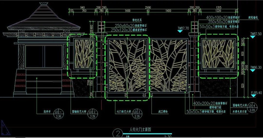 精品花园豪宅--展示区、大区、商业街、架空层、屋顶花园全套园建施工图（展示区+大区+商业街+架空层+屋顶花园）