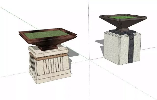 最新整理-新古典主义景观顶豪项目标准化参考资料-某集团景观研究院新古典主义景观模型集合（入口场景+景亭+廊架+景墙+灯柱+）