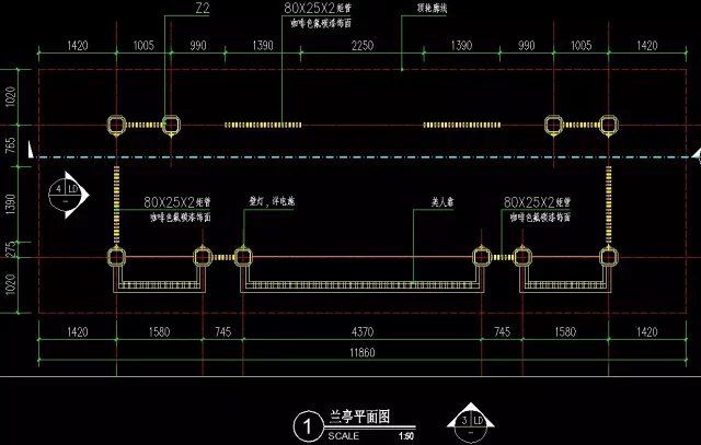 经典中式亭廊-极品构图参考-某精品中式地产项目景观设计园建部分扩初施工图（项目资料为：园建扩初施工图设计）