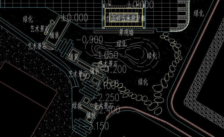 土豪级四合院庭院景观设计方案+超精细SU模型+CAD总图（尺寸标注、物料标注、植物配置）