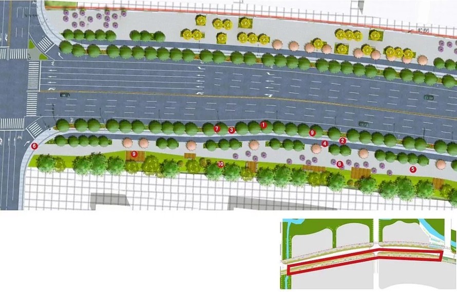 国家级新区-长沙湘江新区梅溪湖路西延线景观工程设计方案-法国岱禾规划与景观事务所（该项目资料为：180页PDF高清文