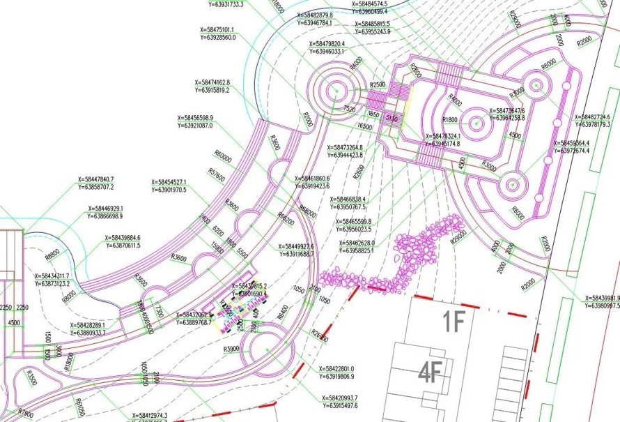 城市进出口开发区-大型人工湖-1.7公里滨湖公园景观规划设计全套园建施工图（包括：全套园建施工图+水电施工图）