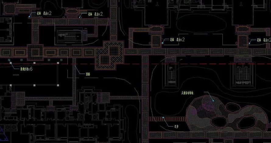 六十亿巨资打造-国际化水平城市综合体-内蒙呼市万达城市综合体二区景观设计全套施工图（园建 +植物 +水电+结构）