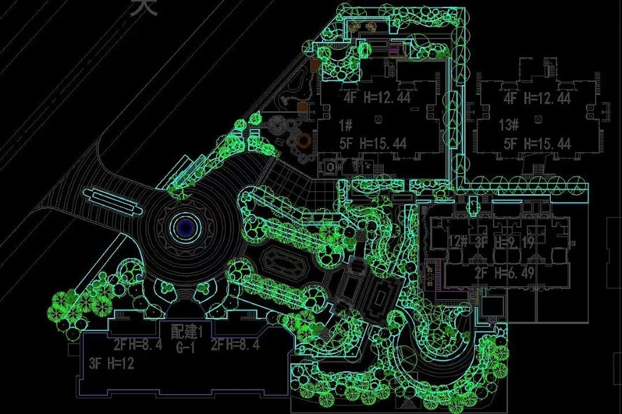 生态新城-滨海豪宅-天津中新生态城19#地块高端别墅项目示范区及样板别墅庭院景观施工图（ 资料内容为展示区和样