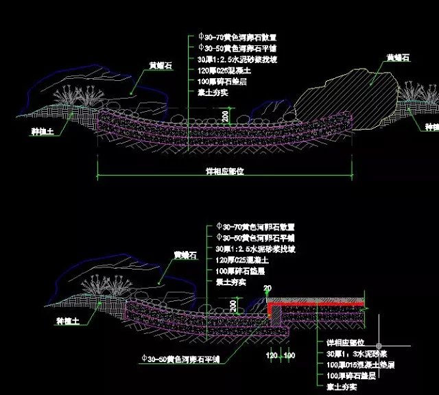 经典折线构图—精品艺术小品旱喷—万科某高端地产项目一期景观设计全套施工图（该资料包括：园建+绿化+水电）