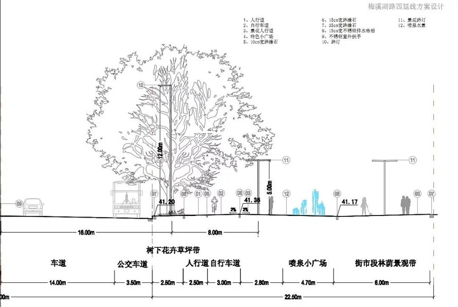 国家级新区-长沙湘江新区梅溪湖路西延线景观工程设计方案-法国岱禾规划与景观事务所（该项目资料为：180页PDF高清文